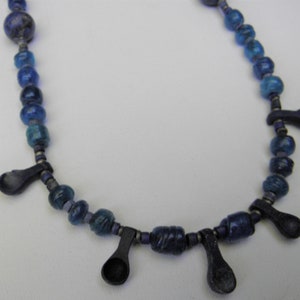 Tribal necklace made of Lapis Lazuli and Blue Trade Beads
