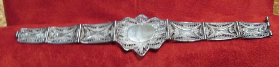 Vintage Silver Egyptian Revival Nielo Bracelet wi… - image 6