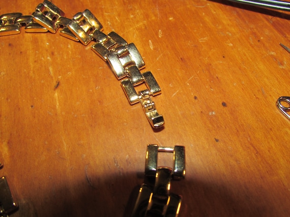 1980's Square Link Gold Plated Chain. - image 7