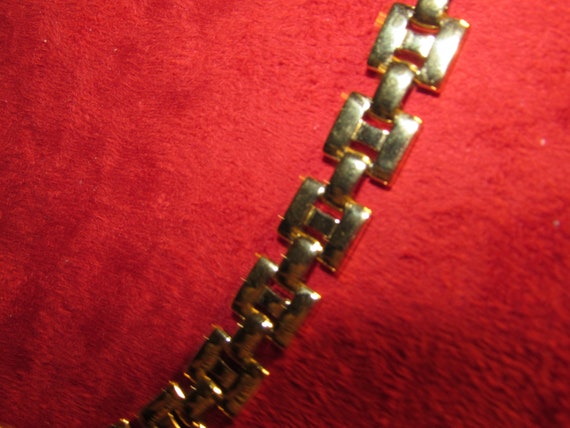 1980's Square Link Gold Plated Chain. - image 4