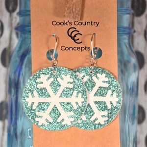Frozen 2 inspired sparkly bling snowflake earrings
