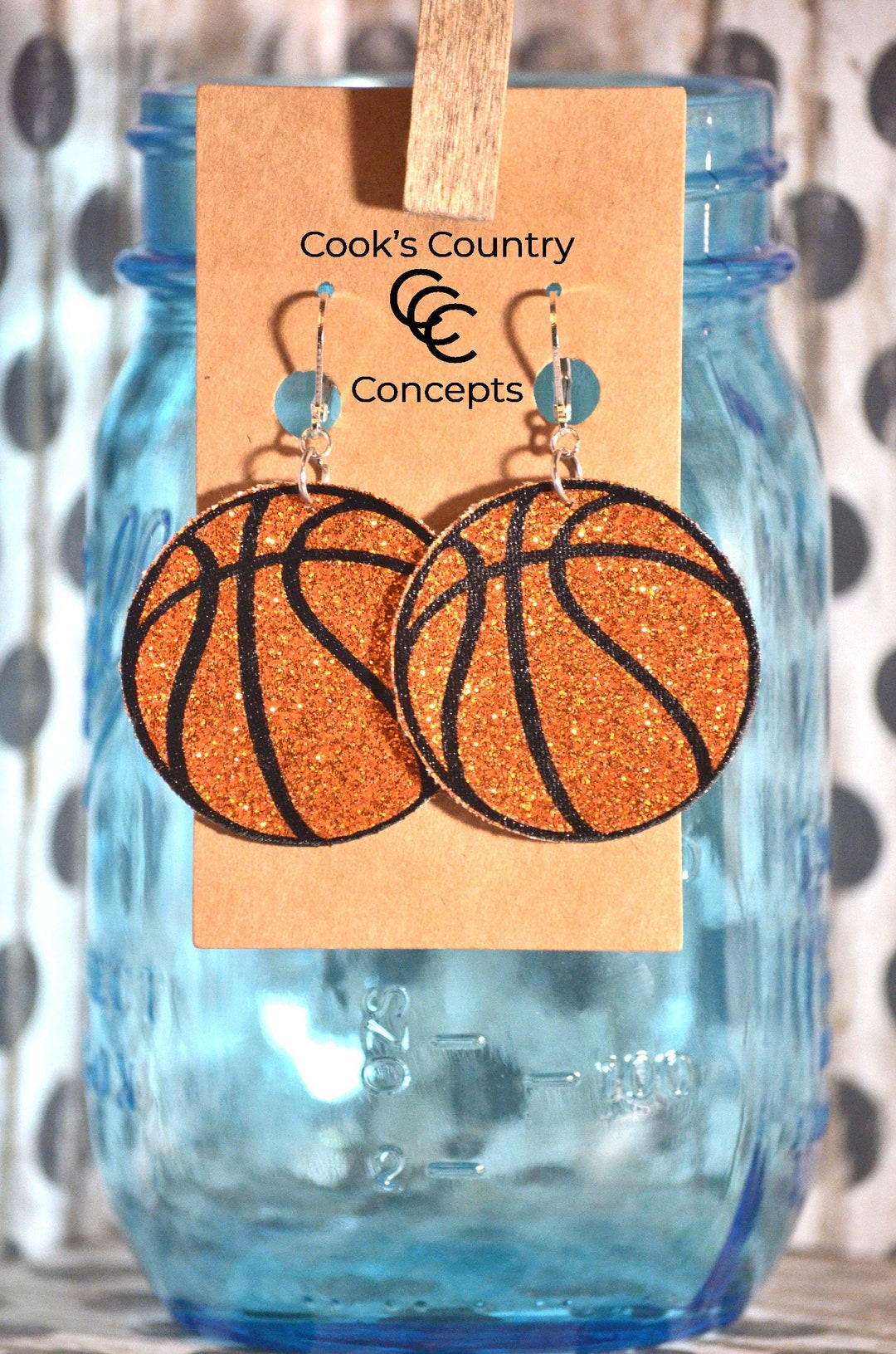 Sparkly, Bling Basketball Earrings Etsy