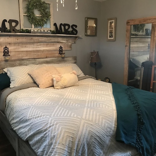 Reclaimed Wood Bed Frame and Headboard Etsy