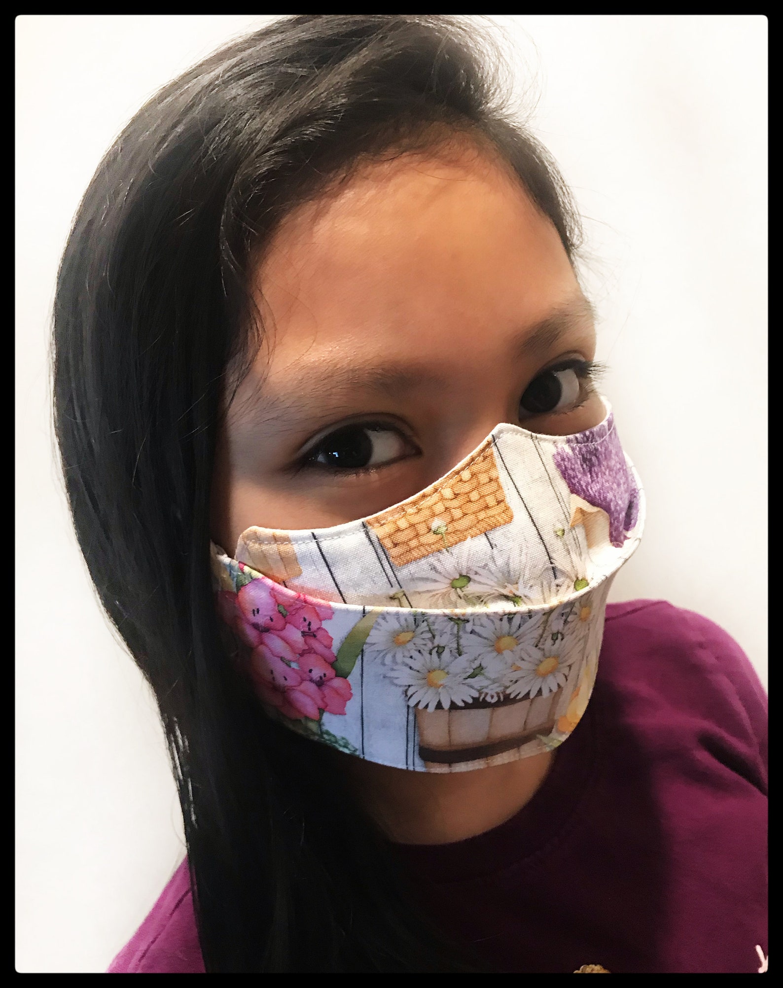 Flower pots 3d face mask Etsy