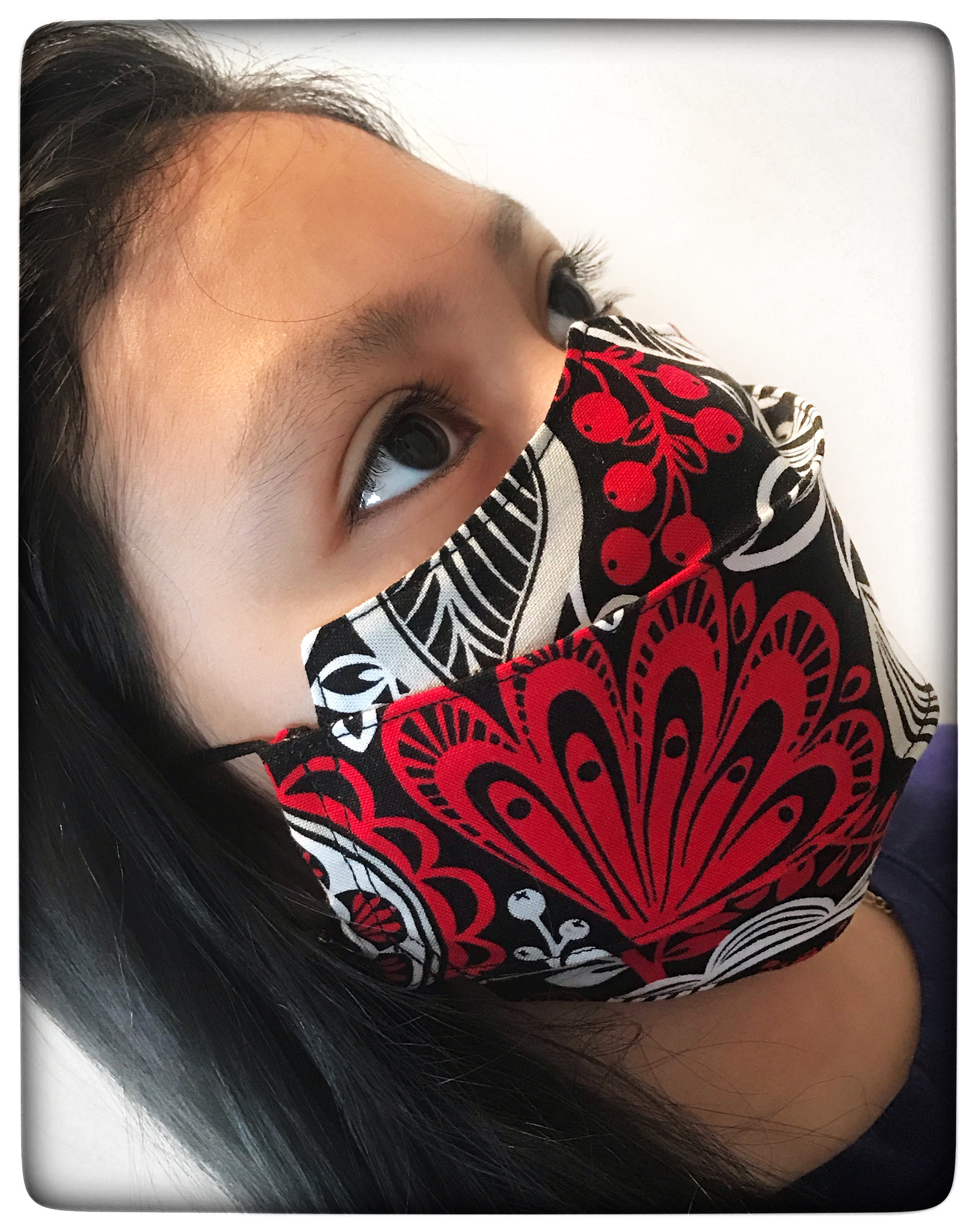 Red and Black mask Etsy