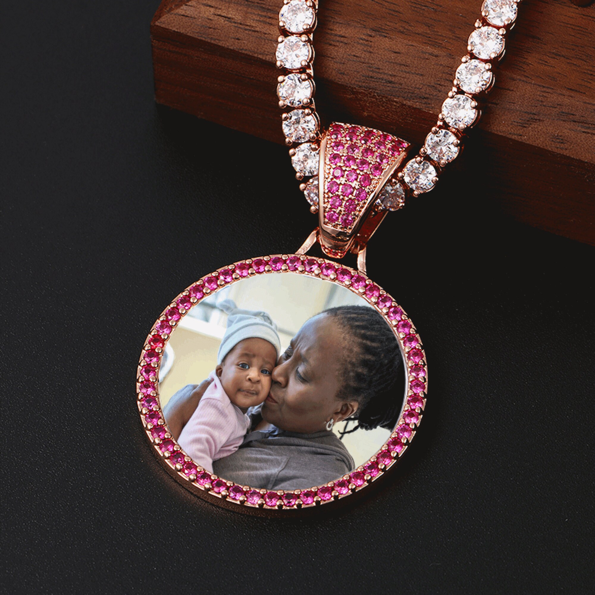 Personalized Custom Made Photo Circle Necklace & Pendant