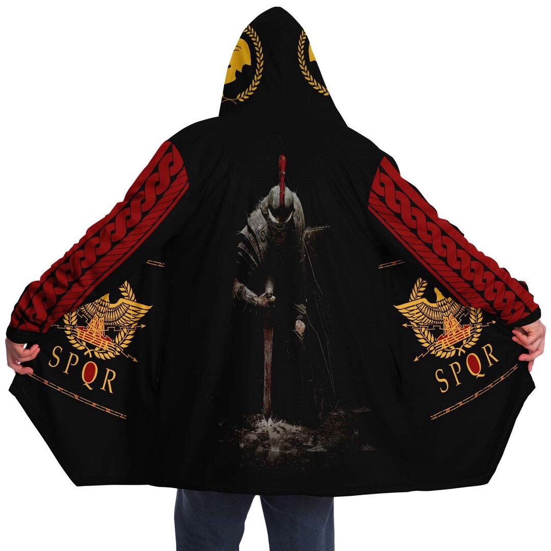 The Cloak Rome Roman Legionary Hooded Cloak: Microfiber Fleece Dream Cloak - Etsy UK