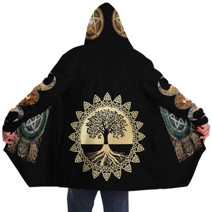 Wiccan Hooded Dream Cloak unique design, Wicca clothing, Wicca Coats, Wicca Goddess