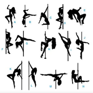 Pole Dancer Vinyl Stickers