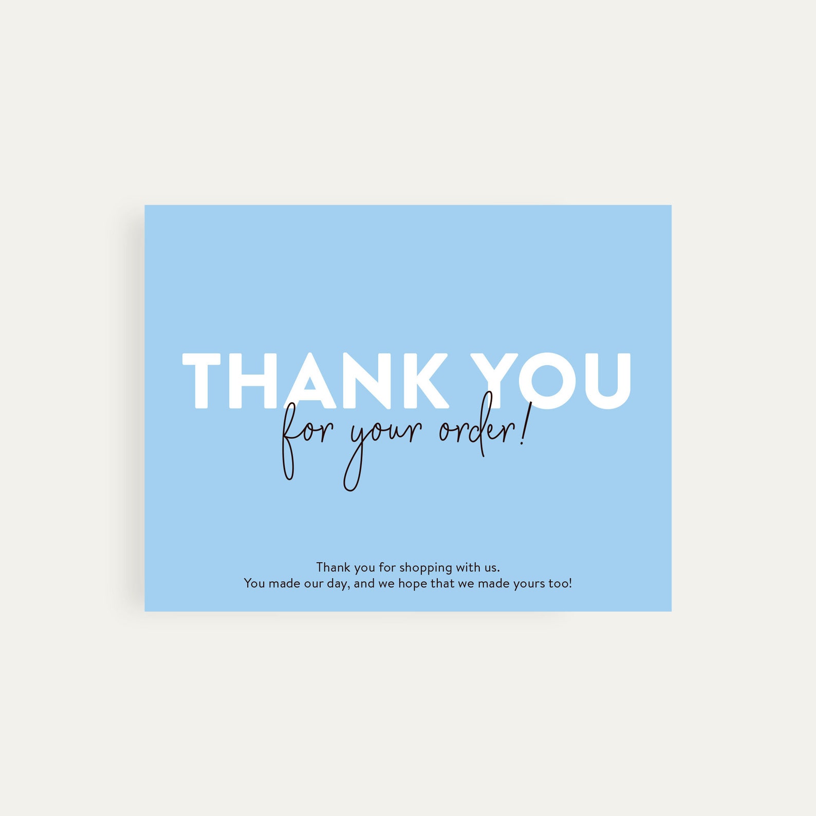 Printable Thank You Cards in Pastel Blue Digital Inserts Etsy