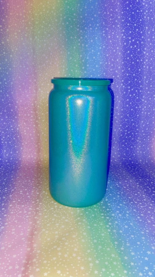 Shimmer Colored glass Libby cups rhinestone lid with straw 16oz RTS –  Little Lovies Boutique