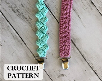 PATTERN, Daisy & Pedal Pacifier Clip, Crochet Pattern, baby shower gift, binky holder, Dummy Clip
