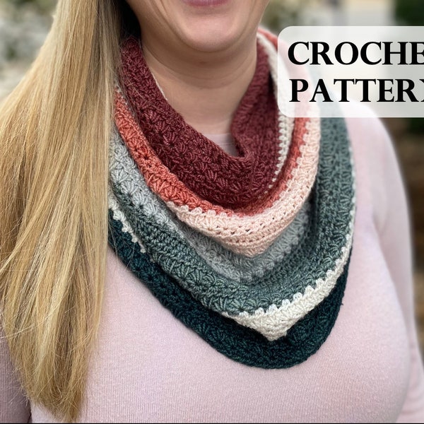 PATTERN, Southern Sunset Cowl, Crochet Cowl, Star Stitch, Neck Warmer, Winter Accessory