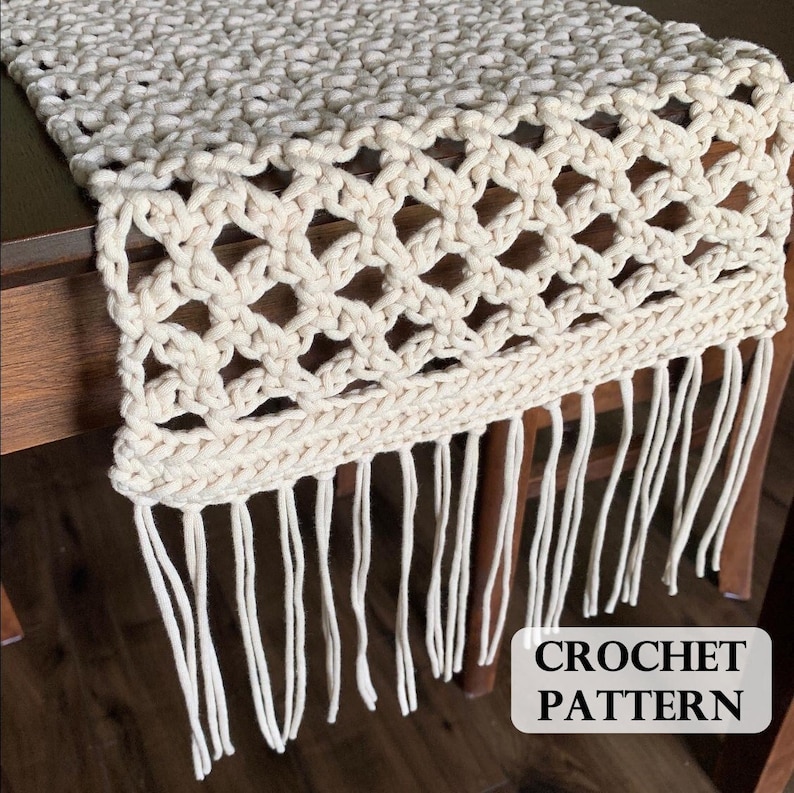 PATTERN - Cosmic Knot Table Runner | Crochet Pattern | Crochet Table ...