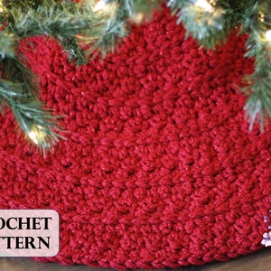 PATTERN, Rustic Wonderland Christmas Tree Skirt, Crochet Pattern, Crochet Tree Skirt, Farmhouse decor image 3