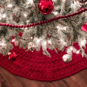 PATTERN, Rustic Wonderland Christmas Tree Skirt, Crochet Pattern, Crochet Tree Skirt, Farmhouse decor image 6