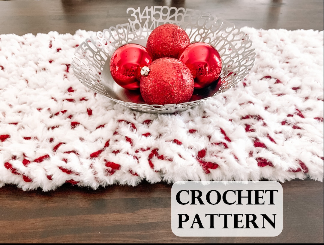 PATTERN -peppermint Swirl Table Runner, Crochet Pattern, Crochet Table ...