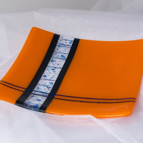 Fused Glass Plate Etsy
