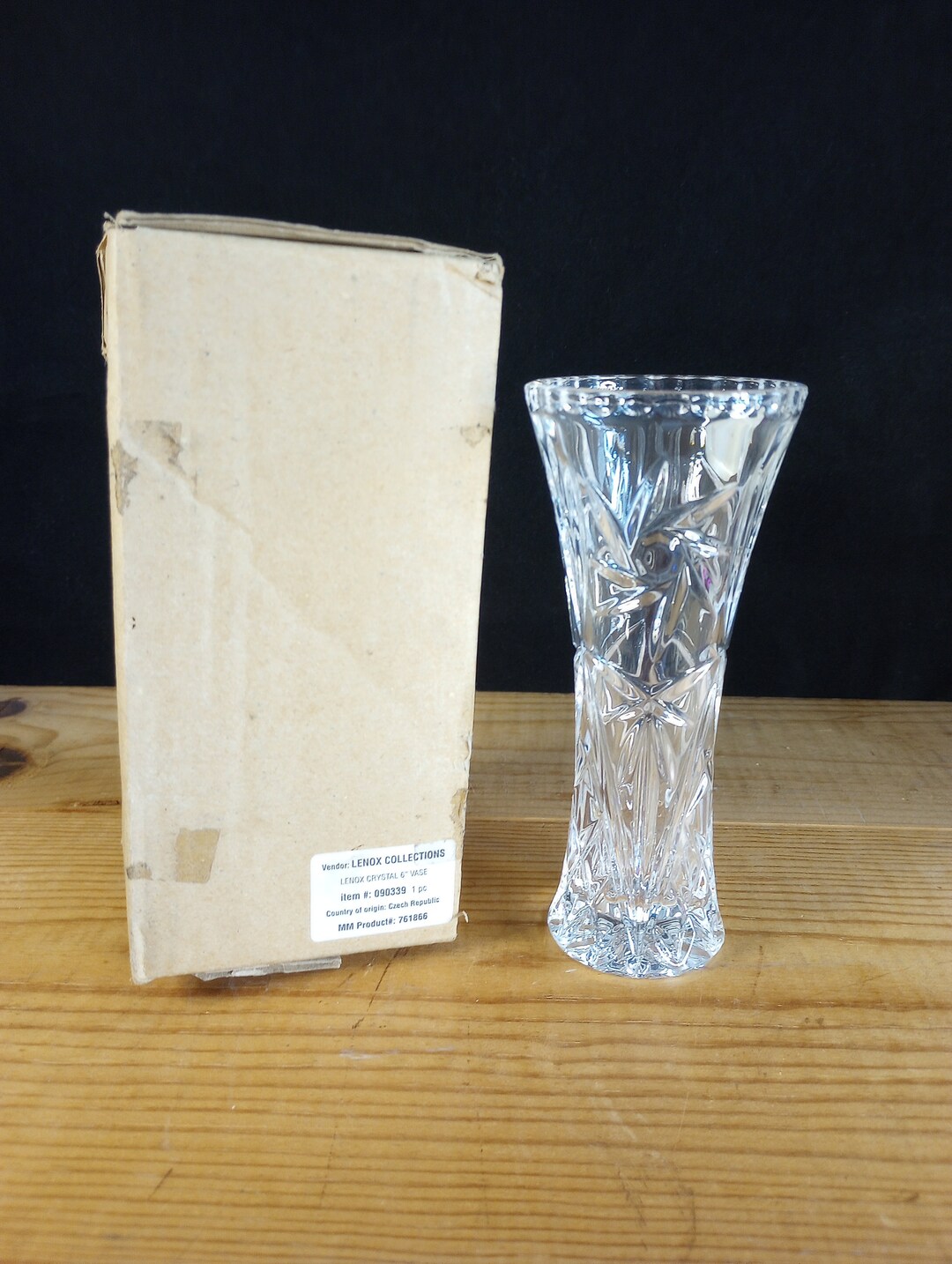 LENOX 6 Inch Crystal Vase in Original Box Etsy