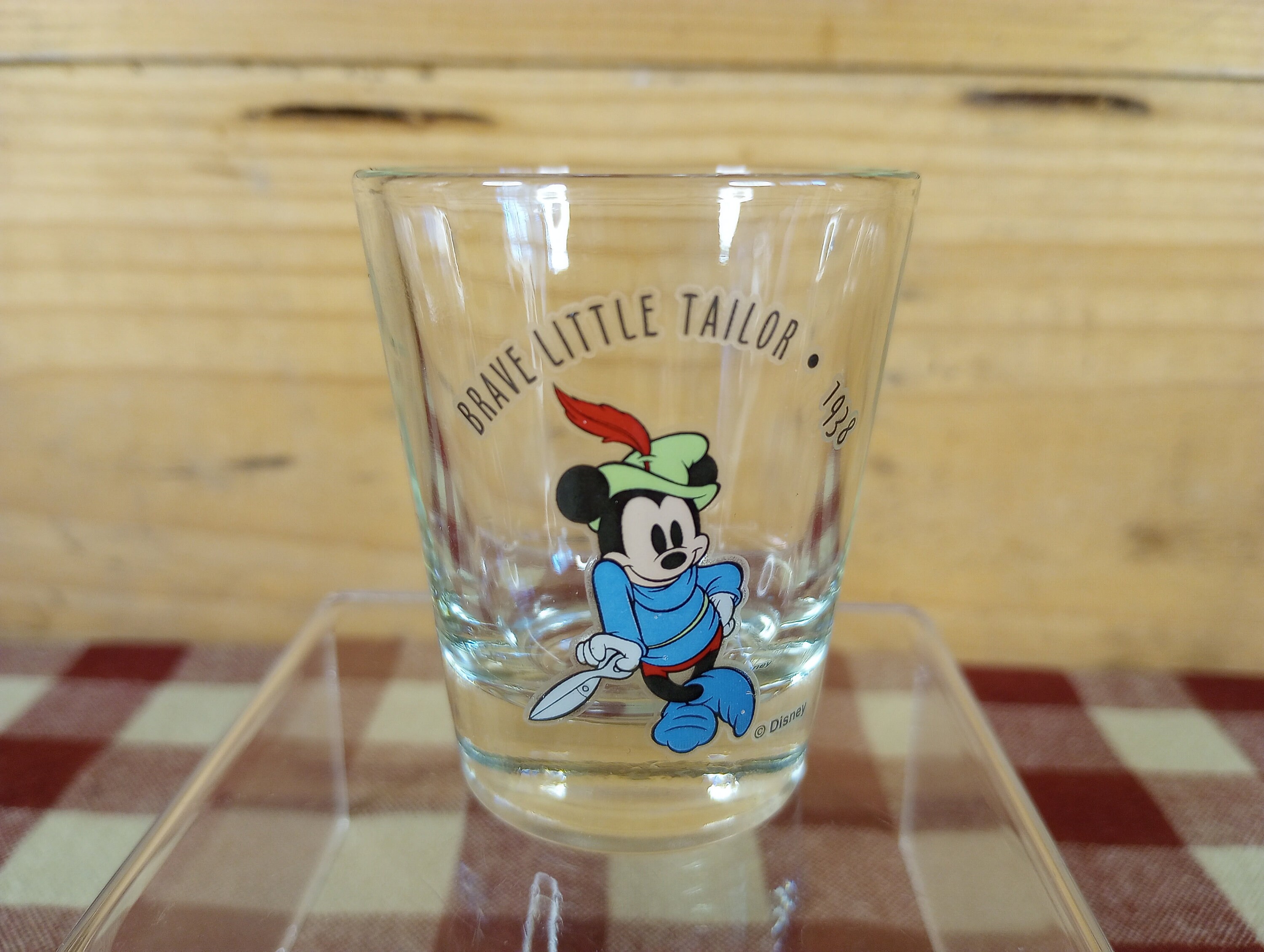 Mickey Mouse brave Little Tailor 1938 Shot Glass 