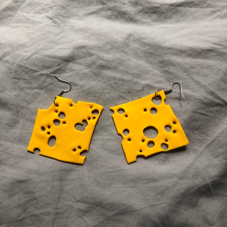 Cheese earrings Etsy