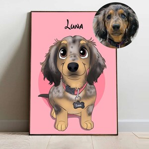 Christmas Gift - Cute Full Body Movie Cartoon Custom Personalized Pet Dog Cat gift Portrait -  Pet Lover Gift