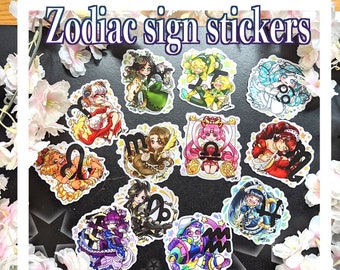 Zodiac Sign Stickers: Glossy Waterproof Vinyl decal - 3-inch