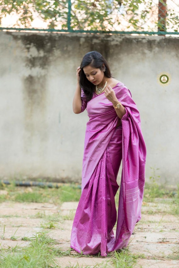 Women Organic Banarasi Sarees For Intimate And Big Fat Indian | Etsy