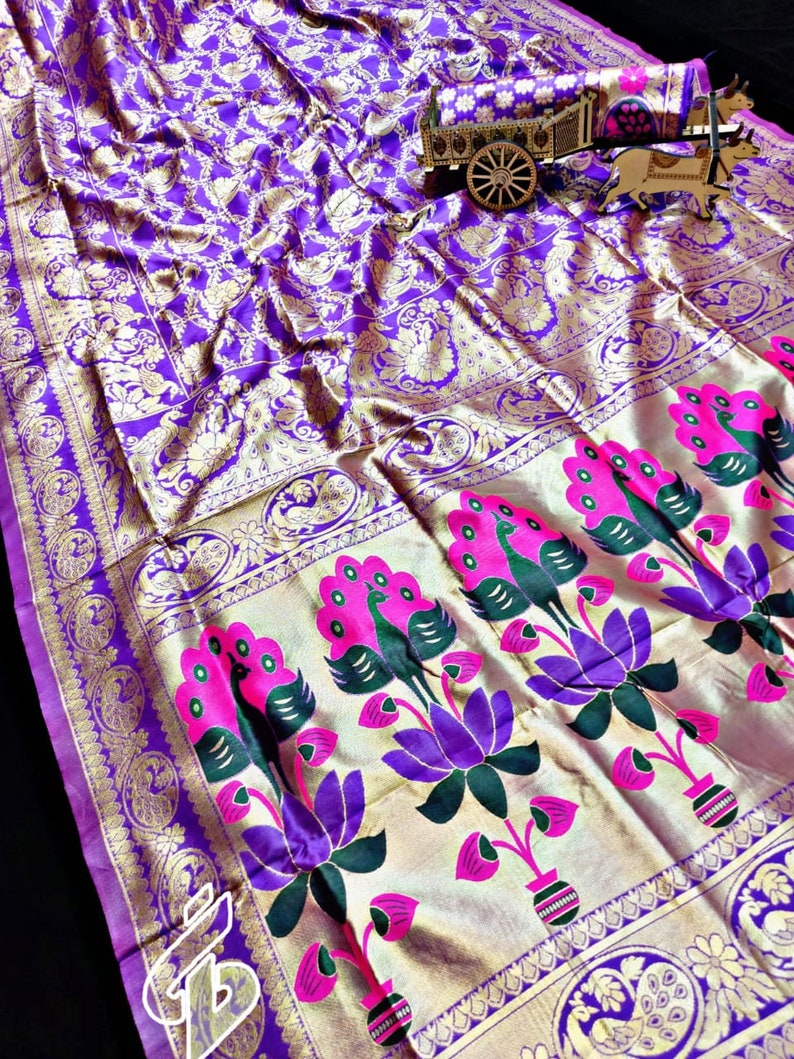 Pure Jari Kanjivaram silkBLOUSE Full Heavy Weaving and Antique Finish Big Borde