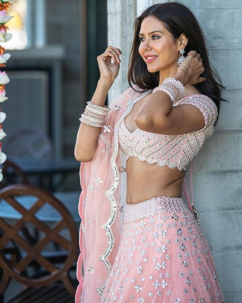 Fashionable Pink Soft Net Traditional Wear Heavy Lehenga Choli Collection With Pink Soft Net main image 1