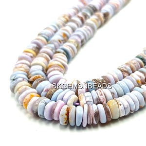Lila Opal Heishi Reifen Perlen, 16 &#39;&#39; fein schattierte glatte Ebene Kristallscheibe, handgemachte Heishi Perlen, Washer Perlen Edelstein, Frauen DIY Schmuck
