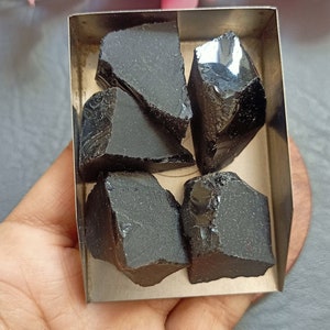 Raw Black Obsidian Stone - Natural Rough Stone - Chunk Crystal - Raw Specimen - Root Chakra -Crystal of Protection -Jewelry -Healing Crystal