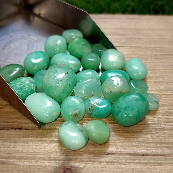 Natural Chrysoprase Tumble Stone, Chrysoprase Stone, Nuggets, Polished Gemstone, Jewelry Making, Healing Stone, Crystal Shop