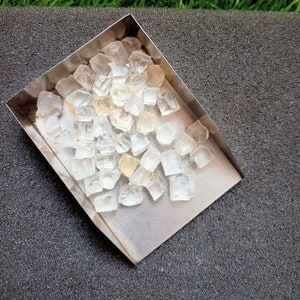 10 Pcs Natural Raw White Topaz Stone, Square Shape Rough, Untreated Gemstone, Raw Making Jewelry, Specimen Healing Stones, Crystal Shop