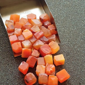 10 Piece Raw Carnelian Crystal - Natural Carnelian Stone - Carnelian Stone - Carnelian Crystal - Healing Stone - Crystal Shop
