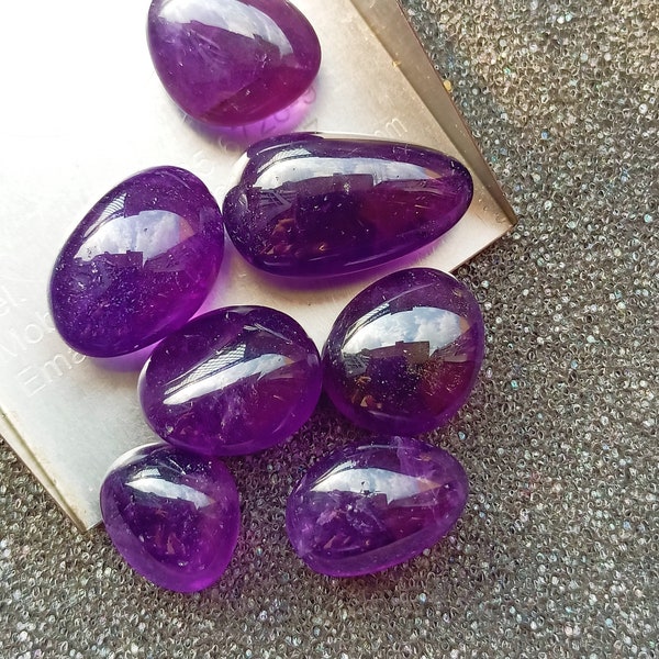 Natural Amethyst Tumble, Loose Gemstone, Polished Crystal, Pocket Crystal, Jewelry Making, Healing Stone, Crystal Shop