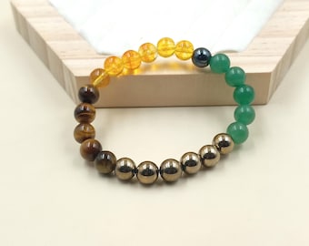 Money Bracelet, Wealth Bracelet, Beaded Strength Bracelet, Attract Money, Citrine Beads, Healing Crystal, Manifestation, Good Luck, For Gift