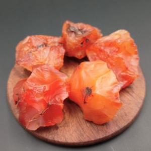 Natural Raw Carnelian Crystal - Carnelian Stone - Rough Gemstone - Chunks - Jewelry Making Stone - Healing Stone - Crystal Shop