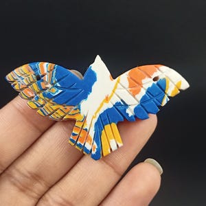 Eagle Carving Bird, Mix Gemstone, Beautiful Hand Carved, Loose Carved Eagle, Bird Charm, Real Gemstone, Women Jewelry Making, Crystal Shop Multi Color