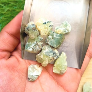 Raw Prehnite Gemstone, Natural Rough Stone, Loose Rough Minerals, Meditation Crystal, Green Prehnite, Raw Making Jewelry, Healing Crystal