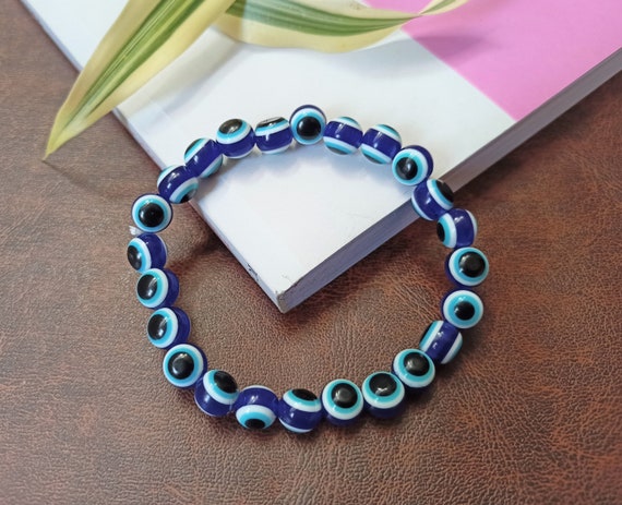28 Styles Evil Eye Beads Bracelets Kit, Evil Eye Beads for Bracelets (8mm)