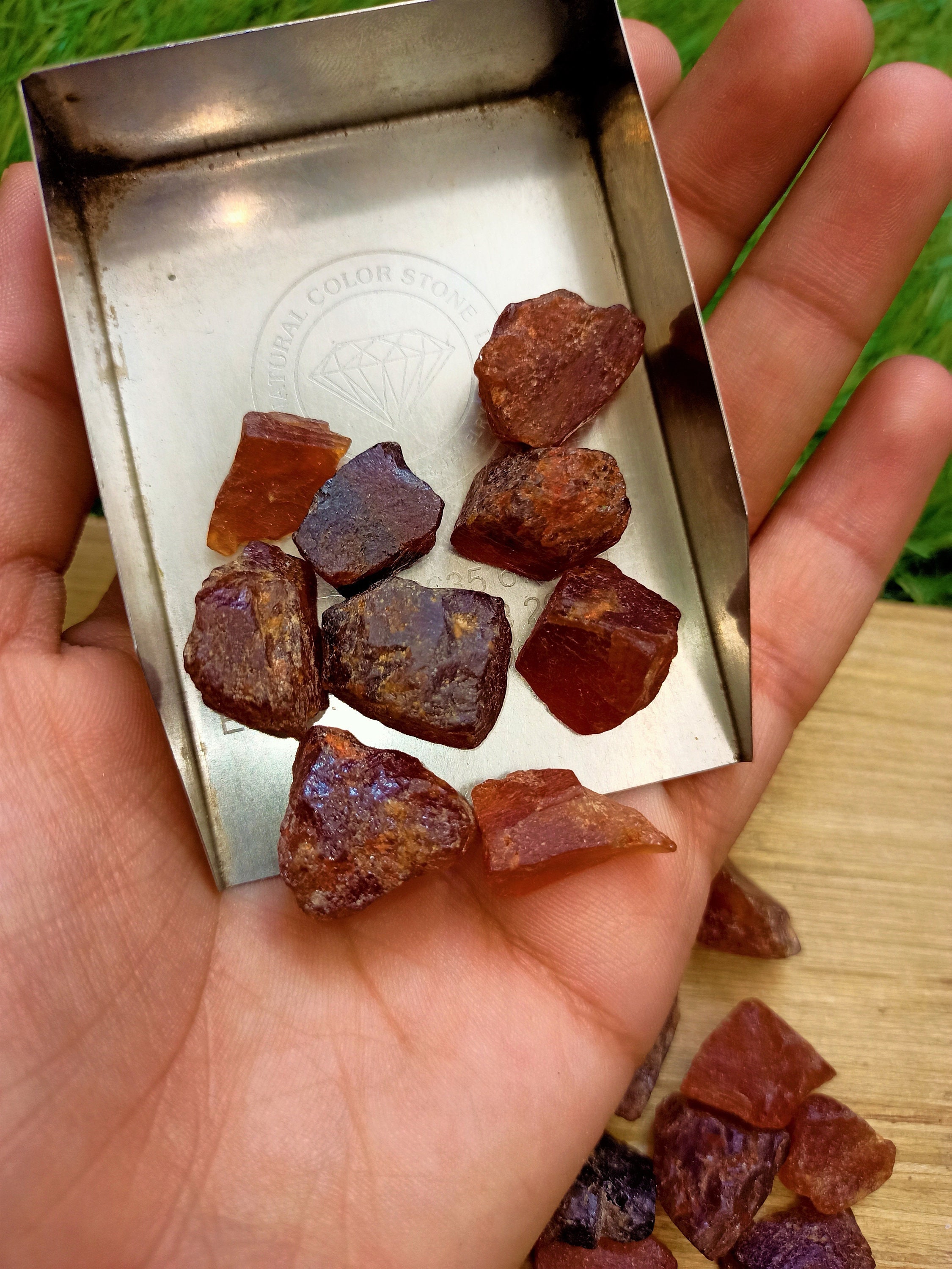 Hessonite Gomed Stone Original Certifiée 8.00 Ratti - Pierre Précieuse Naturelle Qualité AAA