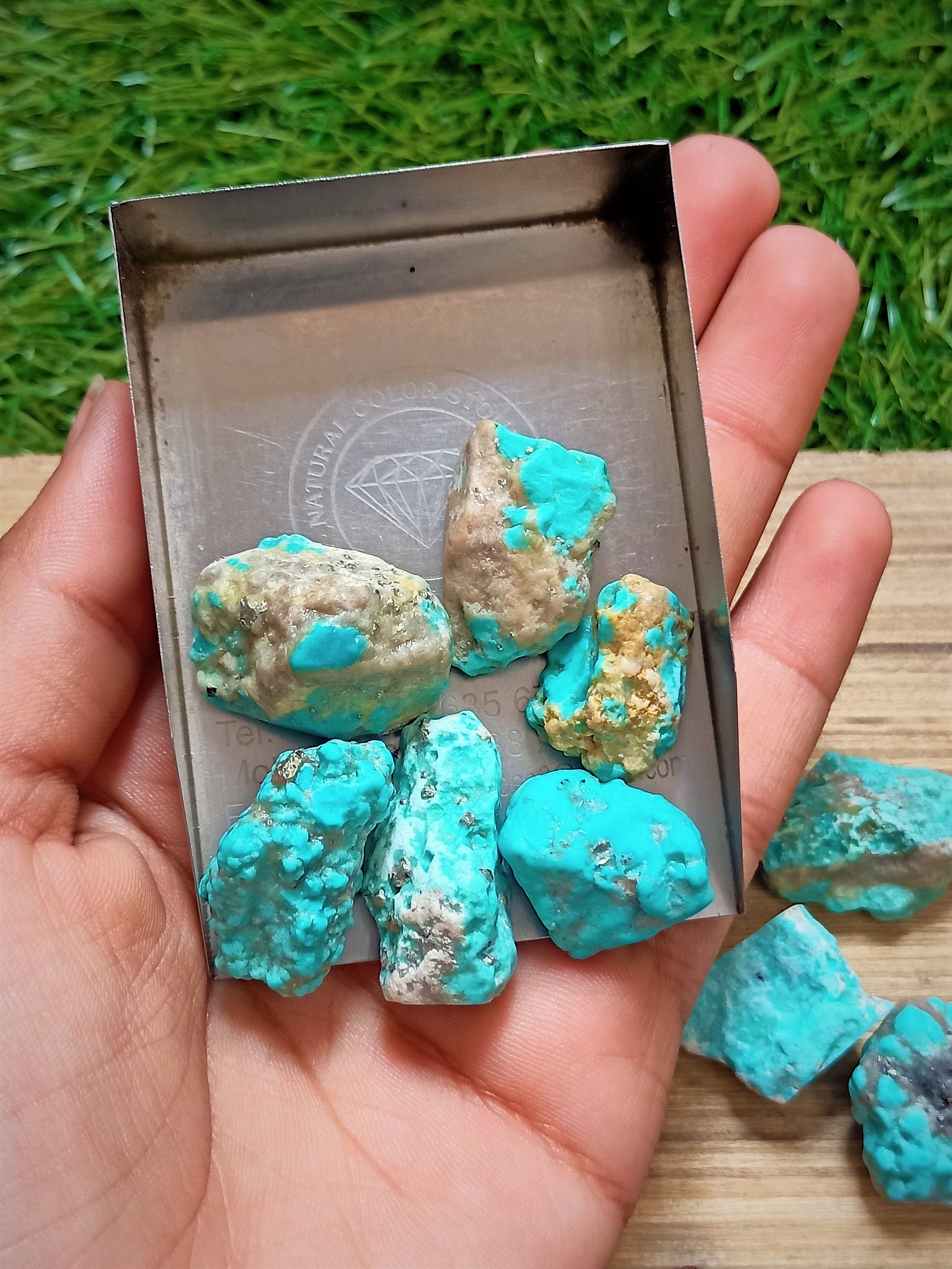 Natural Raw Turquoise Natural Specimen with Pyrite Inside Etsy