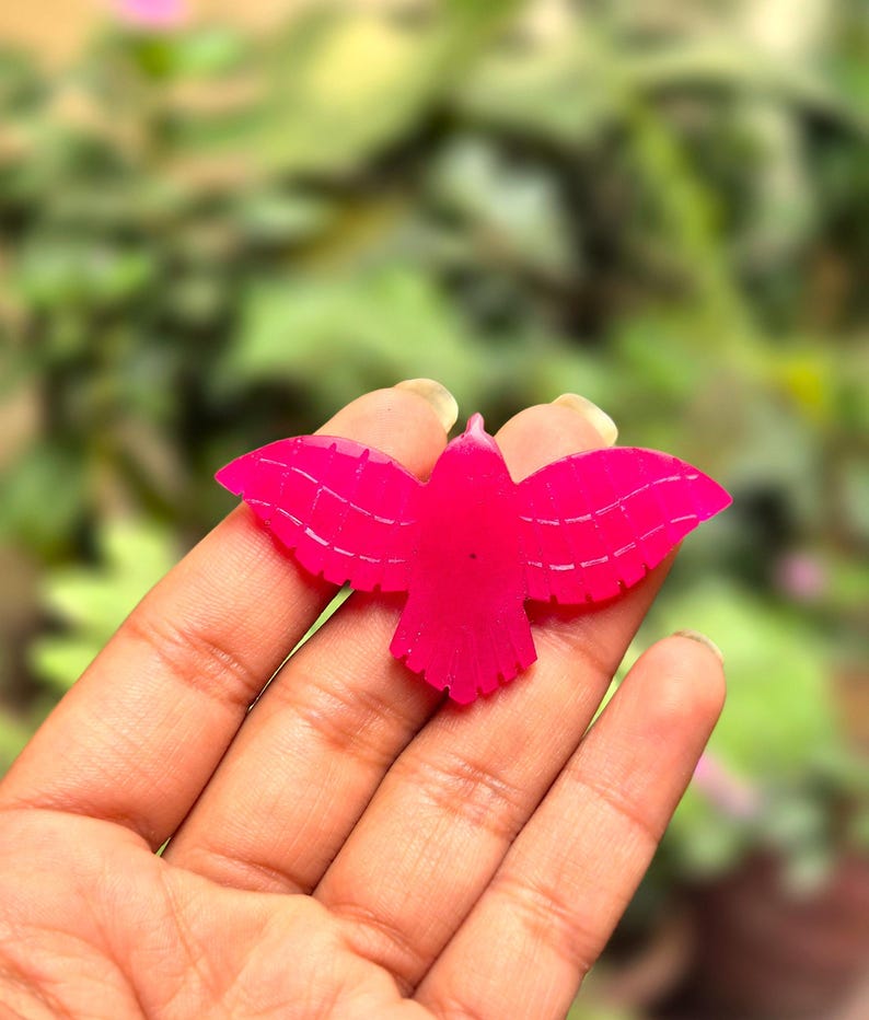 Eagle Carving Bird, Mix Gemstone, Beautiful Hand Carved, Loose Carved Eagle, Bird Charm, Real Gemstone, Women Jewelry Making, Crystal Shop Queen pink quartz