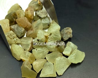 15 stuks ruwe prehnietsteen, onbehandelde prehniet ruw, natuurlijke edelsteen, losse nuggets, ruwe sieraden maken, genezend kristal 8-10 mm cadeau voor haar