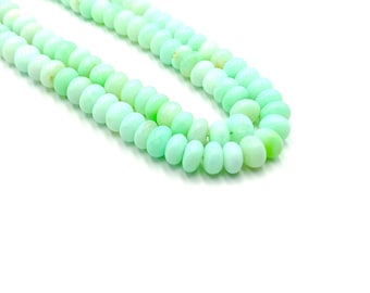 Green Opal Rondelle Beads AAA, 16" Gemstone Strand