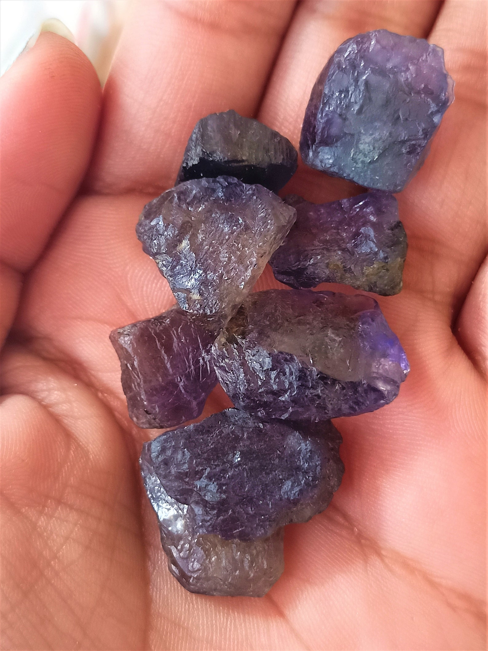 Raw Iolite Pieces Rough Iolite Genuine Iolite Crystal Etsy