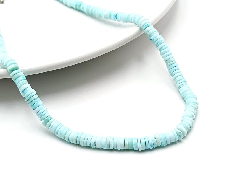 opal disc beads necklace, cool color crystal necklace, DIY jewelry, Gift for her, formal Jewelry