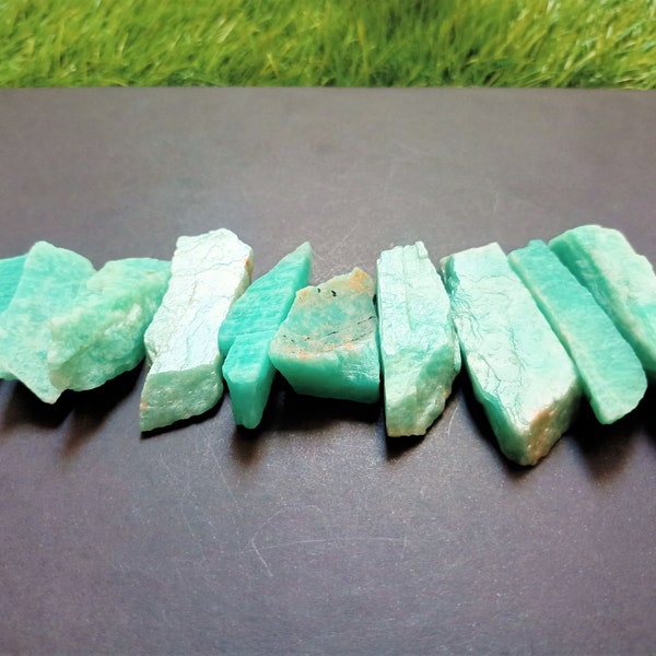 5 Piece Raw Amazonite Crystal - Natural Amazonite Rough - Good Luck Stone - Jewelry Making Stone - Healing Stone - Crystal Shop - 20 - 30 mm