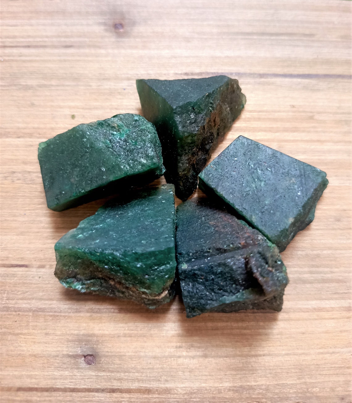5 Pieces Natural Raw Green Jade Crystal Raw Green Jade Stone | Etsy